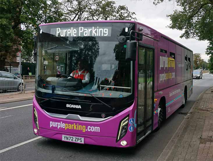 Purple Parking Scania K280CB Higer Fencer YN72ZPS